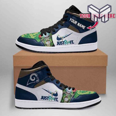 Los Angeles Rams AJ1 High Sneakers Shoes For Men And Women