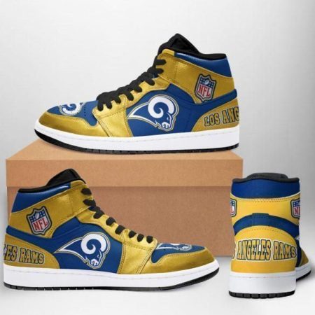 Los Angeles Rams NFL AJ1 High Sneakers Shoes For Men And Women