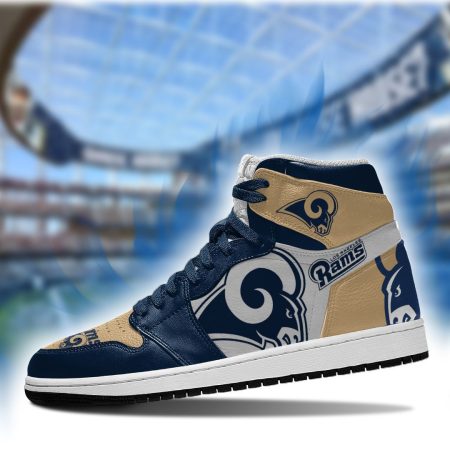 Los Angeles Rams NFL AJ1 High Sneakers Shoes For Men And Women