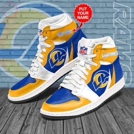 Los Angeles Rams NFL AJ1 High Sneakers Shoes For Men And Women