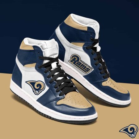 Los Angeles Rams NFL AJ1 High Sneakers Shoes For Men And Women