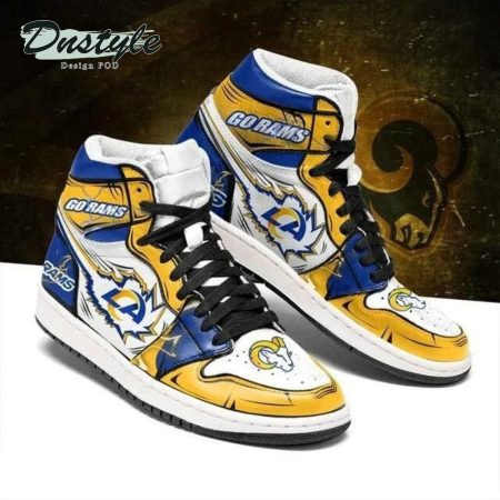 Los Angeles Rams NFL AJ1 High Sneakers Shoes For Men And Women