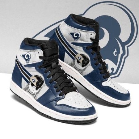 Los Angeles Rams NFL AJ1 High Sneakers Shoes For Men And Women