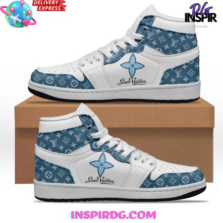 Louis Vuitton Blue Star AJ1 High Sneakers Shoes For Men And Women