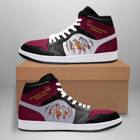 Louisiana-Monroe Warhawks AJ1 High Sneakers Shoes For Men And Women