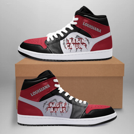 Louisiana Ragin Cajuns AJ1 High Sneakers Shoes For Men And Women