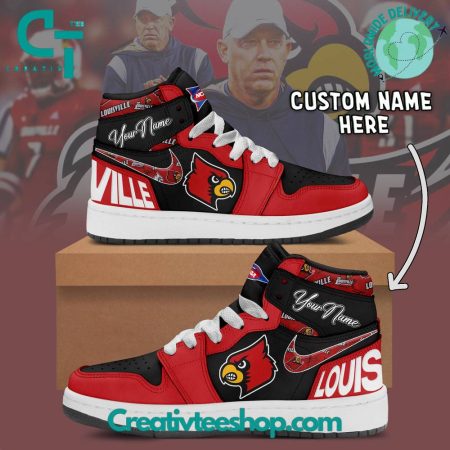 Louisville Cardinals AJ1 High Sneakers Shoes For Men And Women