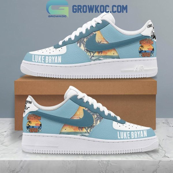 Luke Bryan Sunrise Sunburn Sunset Repeat Air Force 1 Shoes Luke Bryan Air Low-Top Sneakers Shoes For Men And Women