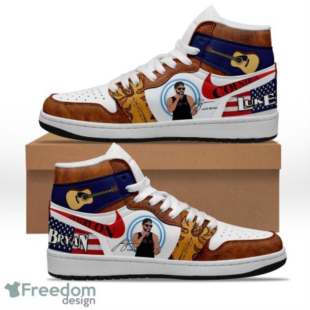 Luke Bryan AJ1 High Sneakers Shoes For Men And Women
