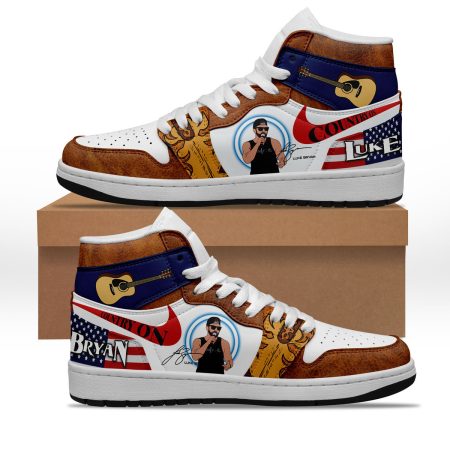 Luke Bryan AJ1 High Sneakers Shoes For Men And Women