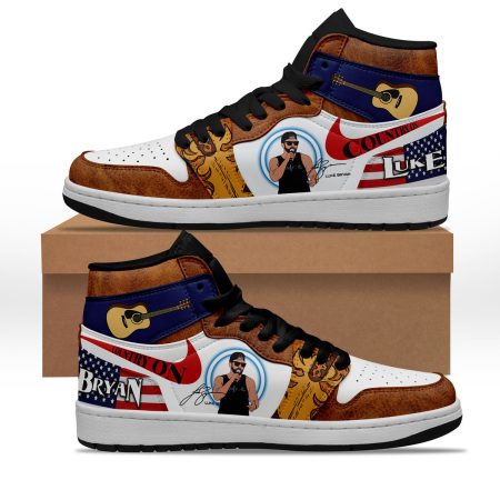 Luke Bryan AJ1 High Sneakers Shoes For Men And Women