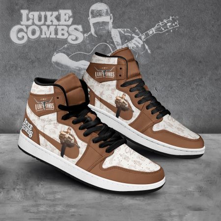 Luke Combs AJ1 High Sneakers Shoes For Men And Women