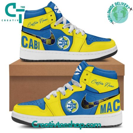 Maccabi Tel Aviv Basketball  AJ1 High Sneakers Shoes For Men And Women