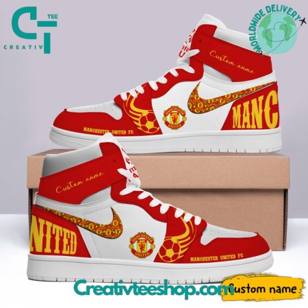 Manchester United  AJ1 High Sneakers Shoes For Men And Women