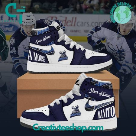 Manitoba Moose  AJ1 High Sneakers Shoes For Men And Women