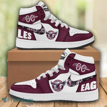 Manly Warringah Sea Eagles AJ1 High Sneakers Shoes For Men And Women