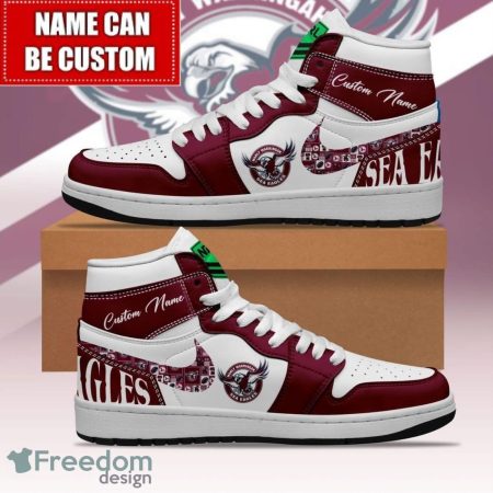 Manly Warringah Sea Eagles AJ1 High Sneakers Shoes For Men And Women