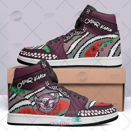 Manly Warringah Sea Eagles NRL AJ1 High Sneakers Shoes For Men And Women