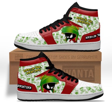 Marvin the Martian AJ1 High Sneakers Shoes For Men And Women