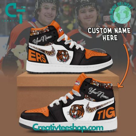 Medicine Hat Tigers  AJ1 High Sneakers Shoes For Men And Women