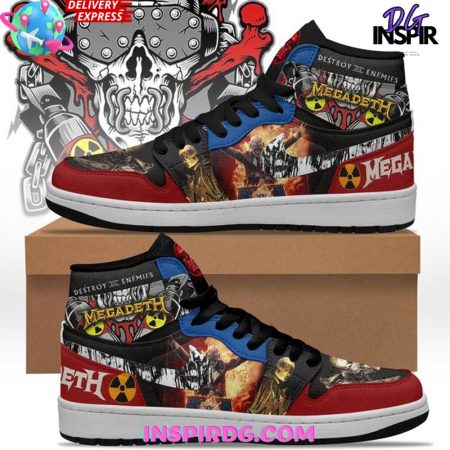 Megadeth AJ1 High Sneakers Shoes For Men And Women