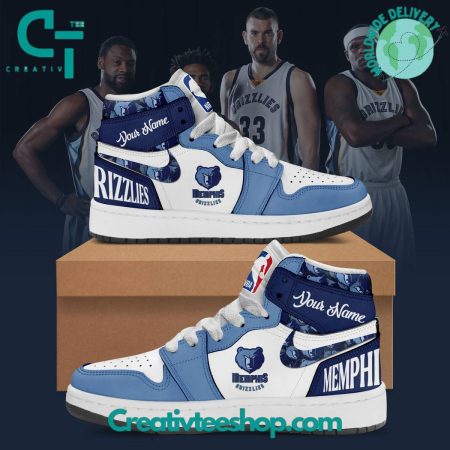 Memphis Grizzlies AJ1 High Sneakers Shoes For Men And Women