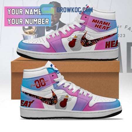 Miami Heat AJ1 High Sneakers Shoes For Men And Women