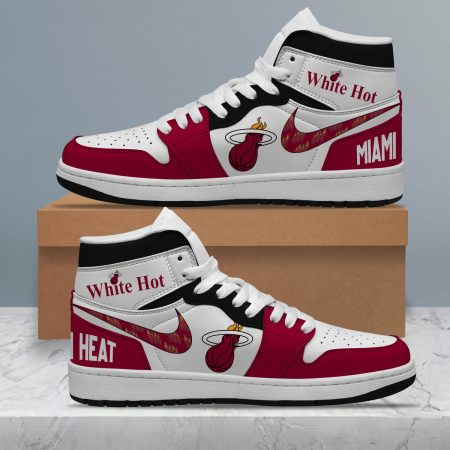 Miami Heat AJ1 High Sneakers Shoes For Men And Women