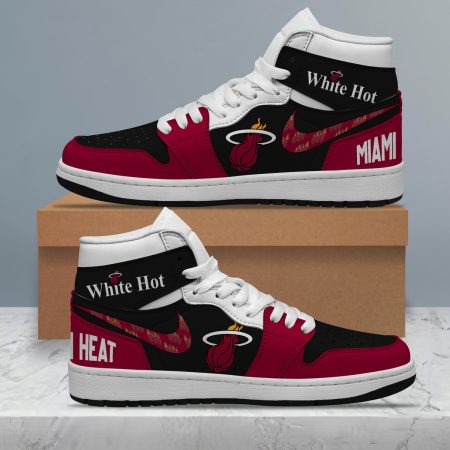 Miami Heat AJ1 High Sneakers Shoes For Men And Women