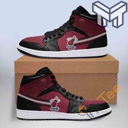 Miami Heat AJ1 High Sneakers Shoes For Men And Women