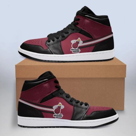 Miami Heat NBA AJ1 High Sneakers Shoes For Men And Women