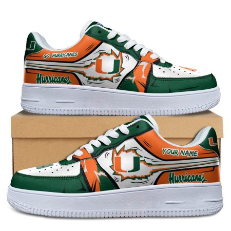 Miami Hurricanes Air Low-Top Sneakers Shoes For Men And Women