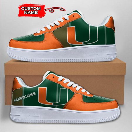 Miami Hurricanes NCAA Air Low-Top Sneakers Shoes For Men And Women
