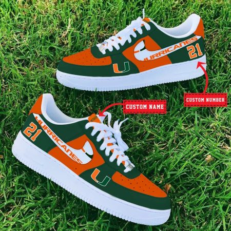 Miami Hurricanes NCAA Air Low-Top Sneakers Shoes For Men And Women