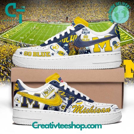 Michigan Wolverines Air Low-Top Sneakers Shoes For Men And Women