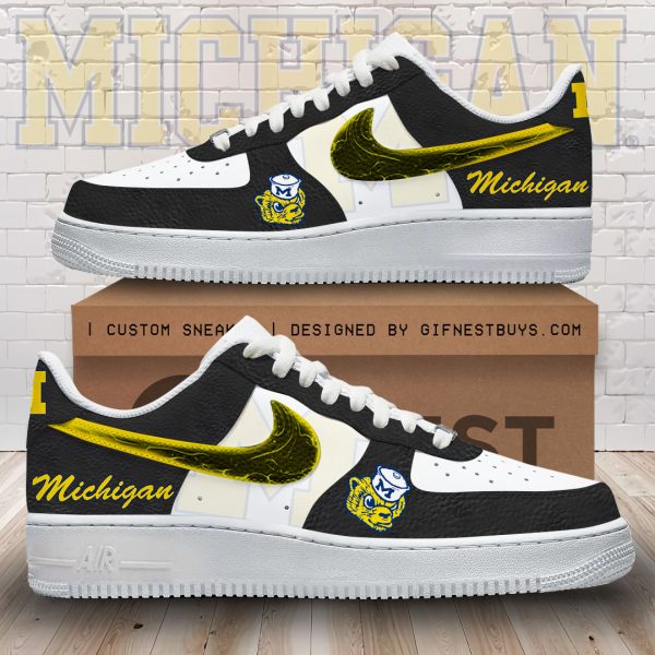 Michigan Wolverines Air Low-Top Sneakers Shoes For Men And Women