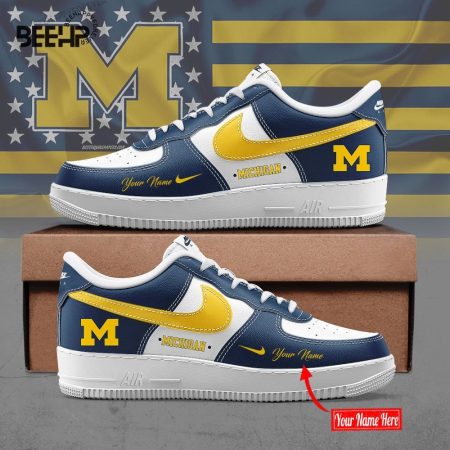 Michigan Wolverines Air Low-Top Sneakers Shoes For Men And Women