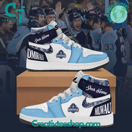 Milwaukee Admirals  AJ1 High Sneakers Shoes For Men And Women