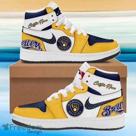 Milwaukee Brewers AJ1 High Sneakers Shoes For Men And Women