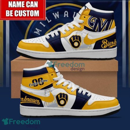 Milwaukee Brewers AJ1 High Sneakers Shoes For Men And Women