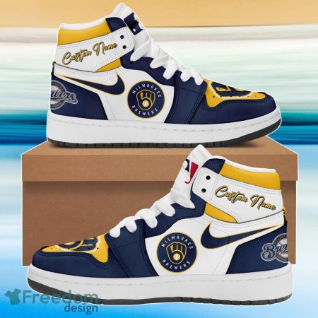 Milwaukee Brewers AJ1 High Sneakers Shoes For Men And Women