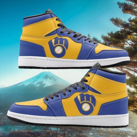 Milwaukee Brewers AJ1 High Sneakers Shoes For Men And Women