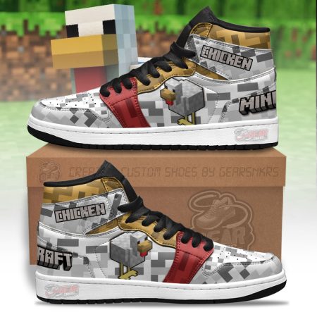 Minecraft AJ1 High Sneakers Shoes For Men And Women
