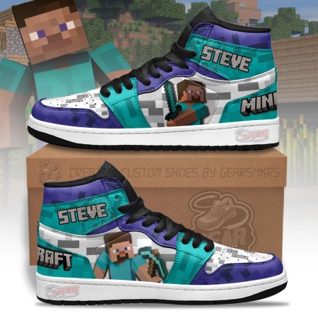 Minecraft AJ1 High Sneakers Shoes For Men And Women