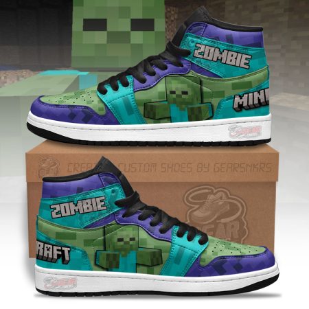 Minecraft AJ1 High Sneakers Shoes For Men And Women