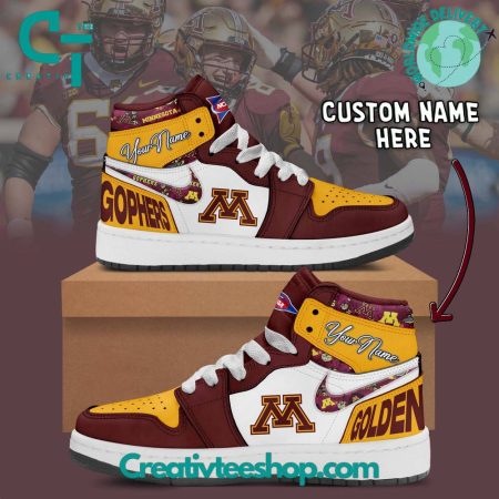 Minnesota Golden Gophers AJ1 High Sneakers Shoes For Men And Women