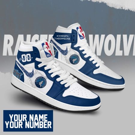 Minnesota Timberwolves AJ1 High Sneakers Shoes For Men And Women