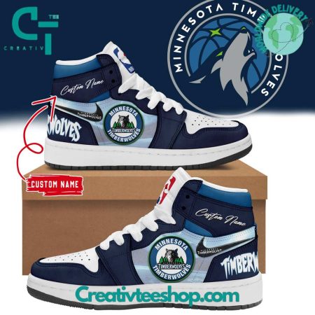 Minnesota Timberwolves AJ1 High Sneakers Shoes For Men And Women