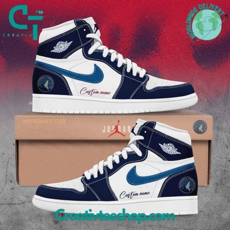 Minnesota Timberwolves AJ1 High Sneakers Shoes For Men And Women