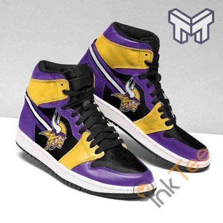 Minnesota Vikings AJ1 High Sneakers Shoes For Men And Women